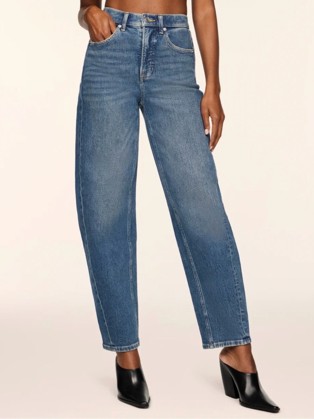 Spanx SPANXshape Authentic 360 Barrel Leg Jeans Vintage Tide Size Large Tall